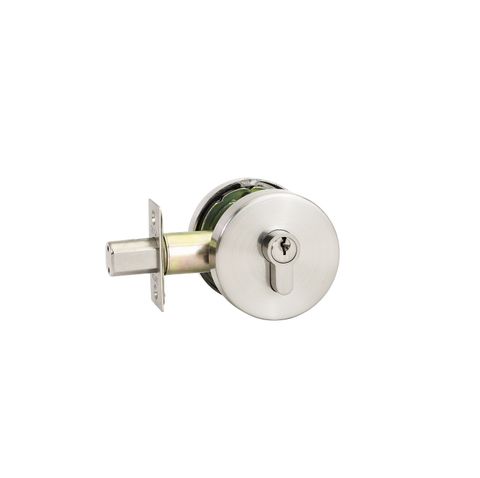 Zanda 11519.BN Triad Round Slimline Deadbolt Double Cylinder Key/Key BN