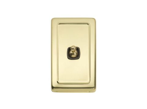 Tradco TRA5902 Switch Flat Plate Toggle 1 Gang Brown PB H115xw72mm