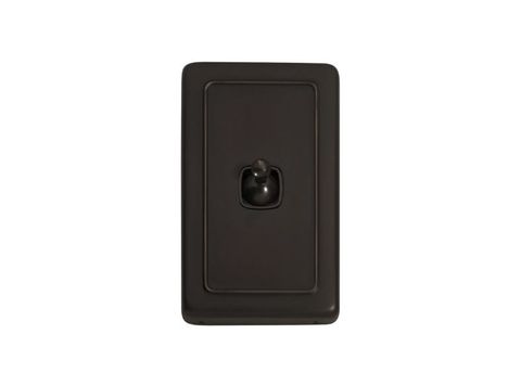 Tradco TRA5912 Switch Flat Plate Toggle 1 Gang Brown Ac H115xw72mm