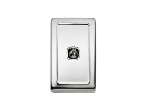 Tradco TRA5942 Switch Flat Plate Toggle 1 Gang White CP H115xw72mm