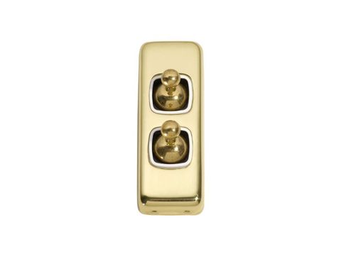 Tradco Switch Plate Toggle 2 Gang