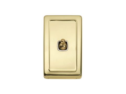 Tradco TRA5952 Switch Flat Plate Toggle 1 Gang White PB H115xw72mm