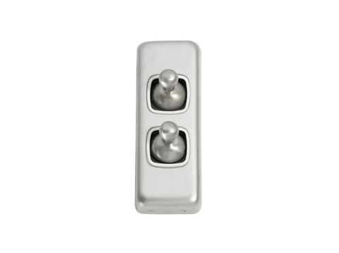 Tradco TRA5971 SWITCH-TOGGLE-2 Gang SC Wh 30X82