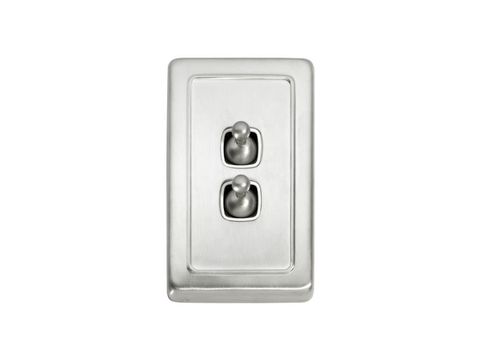 Tradco TRA5973 SWITCH-TOGGLE-2 Gang SC Wh 72X115
