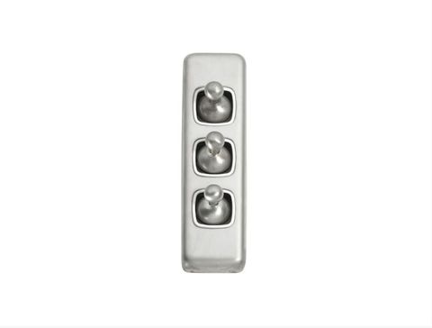 Tradco Switch Flat Plate Toggle 3 Gang