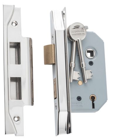 Tradco TRA6164 Mortice Lock 5 Lever Rebated Pn Ctc57mm Backset 46mm