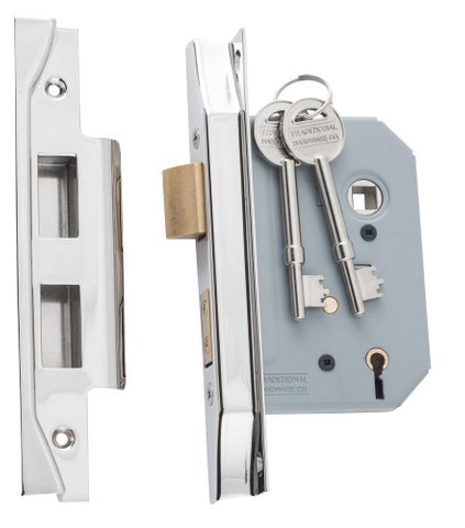 Tradco TRA6165 Mortice Lock 5 Lever Rebated Pn Ctc57mm Backset 57mm
