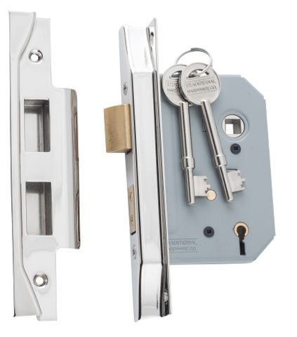 TRADCO MORTICE LOCK 5 LEVER REBATED PN CTC57MM BACKSET 57MM