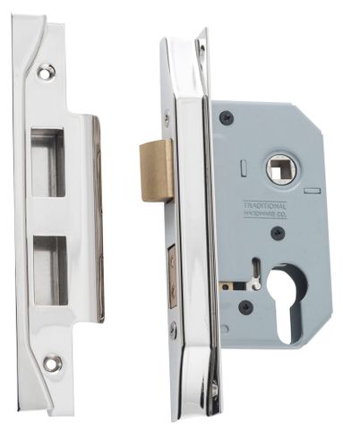 Tradco TRA6166 Mortice Lock Euro Rebated Pn Ctc47.5mm Backset 46mm