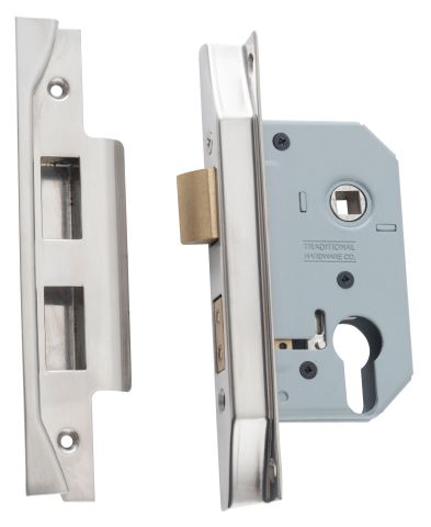 TRADCO REBATED EURO MORTICE LOCK 46MM BACKSET
