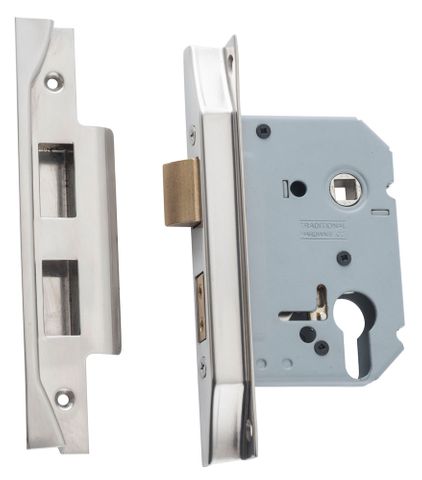 Tradco Rebated Euro Mortice Lock 57mm Backset