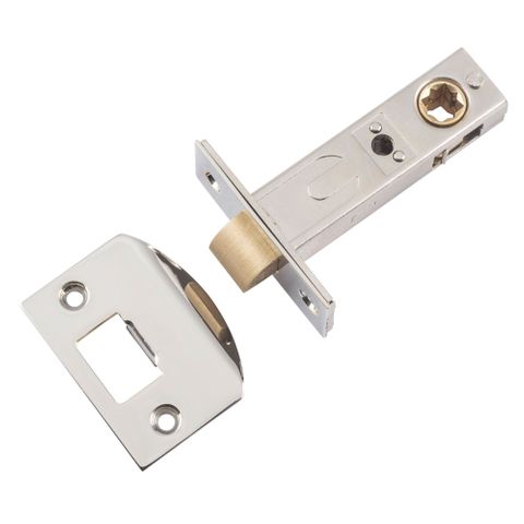 Tradco TRA6219 Tube Latch Splt Cam 'd' Strike Plshd Nickel Bset 60mm