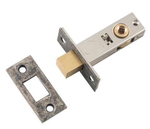 TRADCO PRIVACY BOLT RUMBLED NICKEL BACKSET 45MM