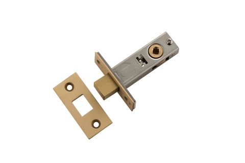 TRADCO PRIVACY BOLT SATIN BRASS BACKSET 45MM