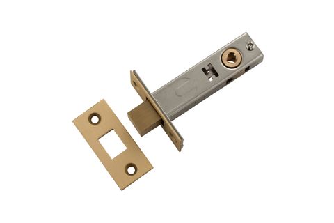TRADCO PRIVACY BOLT SATIN BRASS BACKSET 60MM