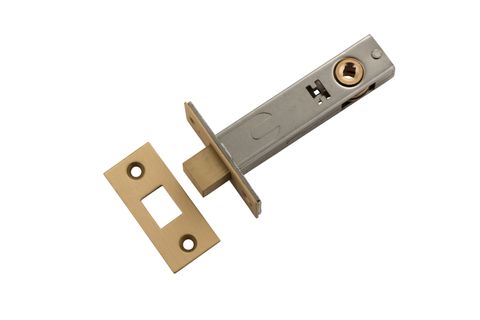 TRADCO PRIVACY BOLT SATIN BRASS BACKSET 70MM