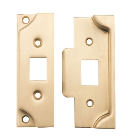 Tradco TRA6246 Tube Ltch Splt Cam Face Plate & Strike Kit Rebated SB