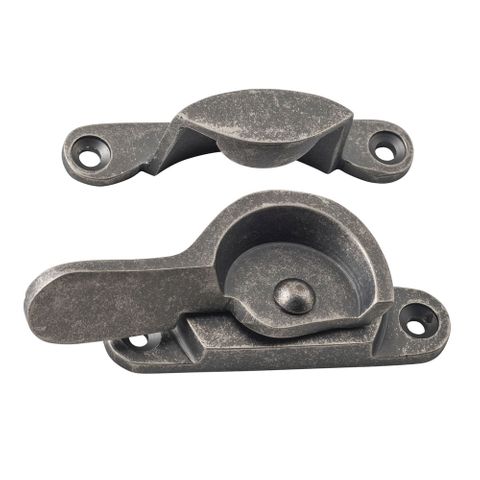 Tradco TRA6408 Sash Fastener Narrow Rumbled Nickel L69xw17mm