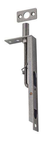 TRADCO FLUSH BOLT RUMBLED NICKEL H150XW19MM