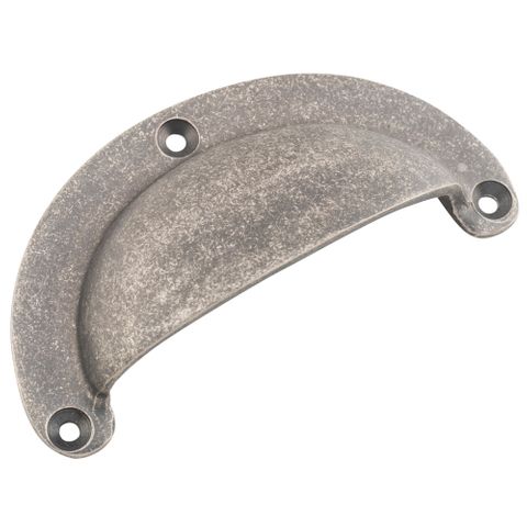 Tradco TRA6435 Drawer Pull Classic Large Rumbled Nickel L100xh40mm