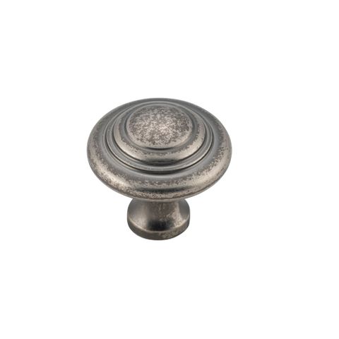 Tradco TRA6436 Cupboard Knob Domed Rumbled Nickel D25xp24mm