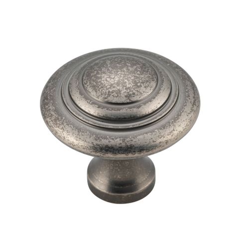 Tradco TRA6438 Cupboard Knob Domed Rumbled Nickel D38xp35mm
