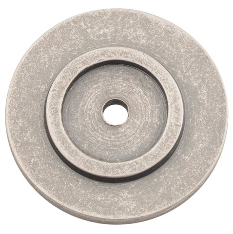 Tradco TRA6440 Backplate For Domed Cupboard Knob Rumbled Nickel