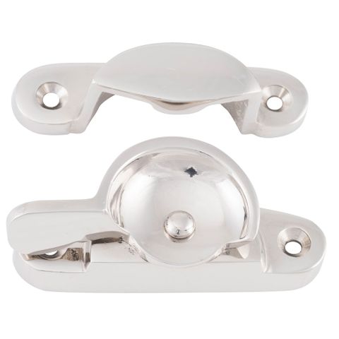 Tradco TRA6508 Sash Fastener Narrow Polished Nickel L69xw17mm