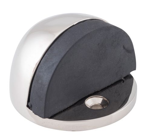 TRADCO DOOR STOP OVAL POLISHED NICKEL H29XD40MM