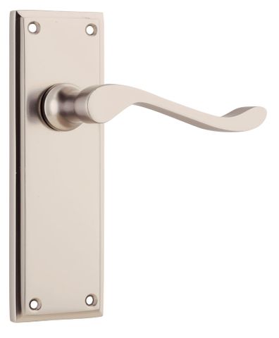 Tradco TRA6555 Door Lever Camden Latch Pair Satin Nickel