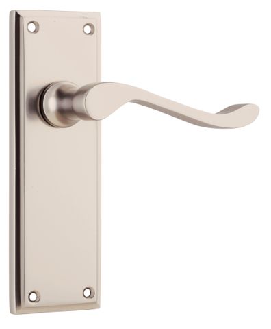 TRADCO DOOR LEVER CAMDEN LATCH PAIR SATIN NICKEL