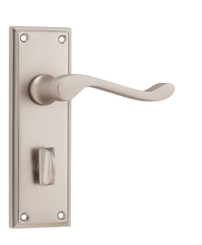 Tradco TRA6555P Door Lever Camden Privacy Pair Satin Nickel