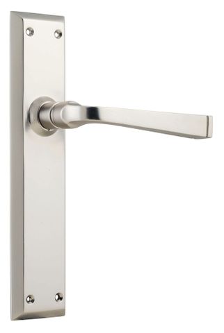 Tradco TRA6557 Door Lever Menton Latch Pair Satin Nickel