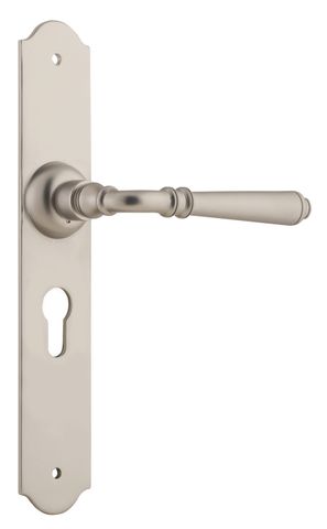 TRADCO DOOR LEVER REIMS EURO PAIR SATIN NICKEL