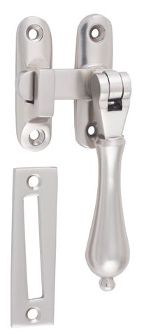 TRADCO CASEMENT FASTENER TEARDROP LONG THROW SATIN NICKEL