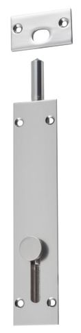 Tradco TRA6602 Barrel Bolt Reverse Satin Nickel L150xw32mm