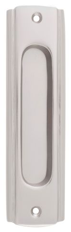 TRADCO SLIDING DOOR PULL TRADITIONAL SATIN NICKEL H150XW43MM