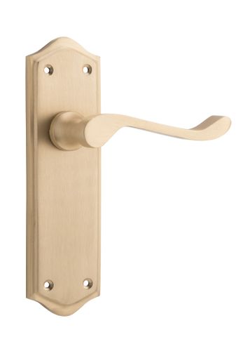 Tradco TRA6633 Door Lever Henley Latch Pair Satin Brass