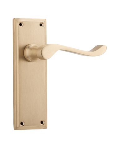 TRADCO DOOR LEVER CAMDEN LATCH PAIR SATIN BRASS