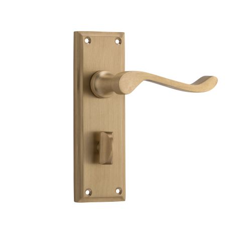 Tradco TRA6635P Door Lever Camden Privacy Pair Satin Brass