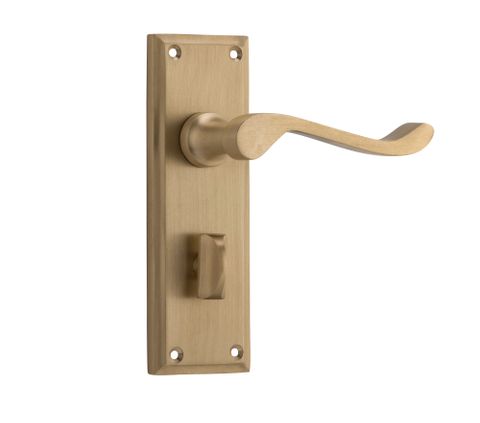 TRADCO DOOR LEVER CAMDEN PRIVACY PAIR SATIN BRASS