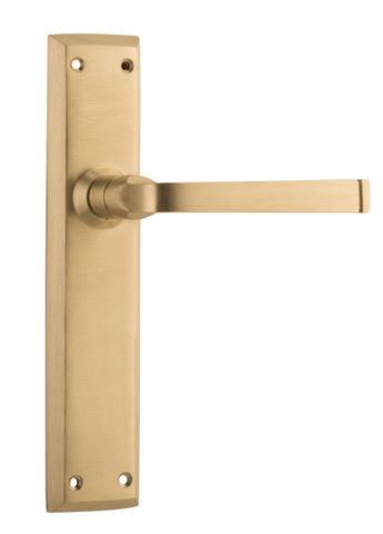 TRADCO DOOR LEVER MENTON LATCH PAIR SATIN BRASS