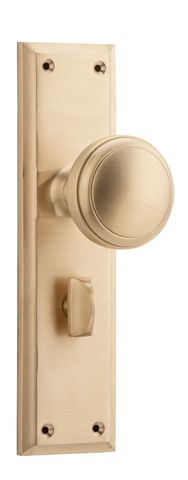 TRADCO DOOR KNOB MILTON PRIVACY PAIR SATIN BRASS
