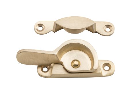 TRADCO SASH FASTENER NARROW SATIN BRASS L69XW17MM