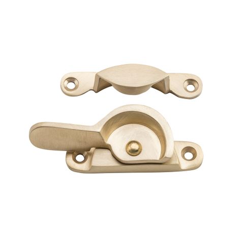 Tradco TRA6668 Sash Fastener Narrow Satin Brass L69xw17mm