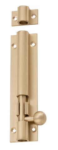 TRADCO BARREL BOLT SATIN BRASS L100XW25MM BOLT 7.5MM