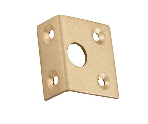 TRADCO RIGHT ANGLE KEEPER SATIN BRASS BOLT 7.5MM