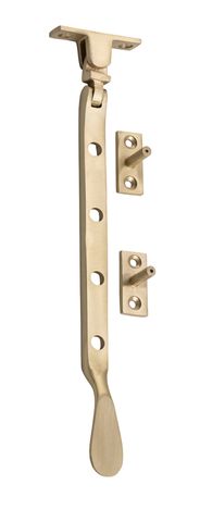 TRADCO CASEMENT STAY BASE FIX SMALL SATIN BRASS L200MM