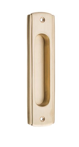 TRADCO SLIDING DOOR PULL TRADITIONAL SATIN BRASS H150XW43MM
