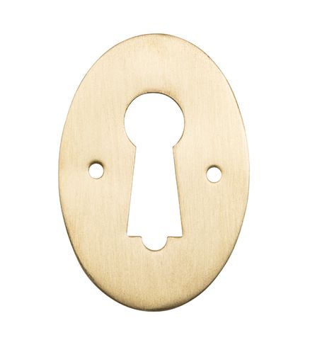 TRADCO ESCUTCHEON PRESSED SATIN BRASS H44XW30MM